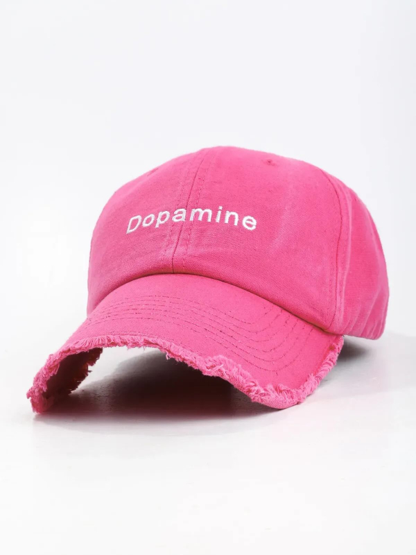 Кепка форхед з написом "Dopamine" унісекс малиновий ST2014-2