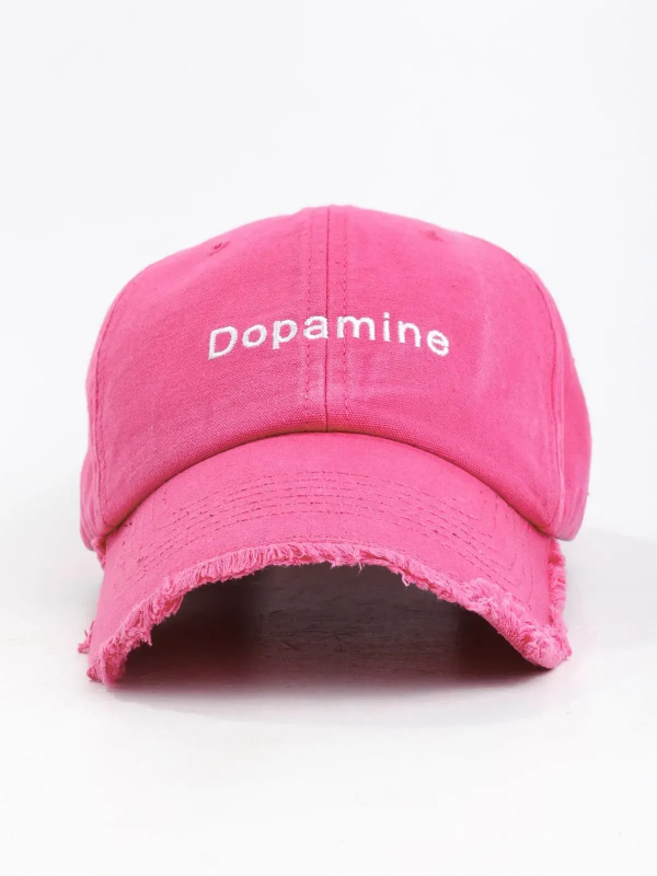 Кепка форхед з написом "Dopamine" унісекс малиновий ST2014-2