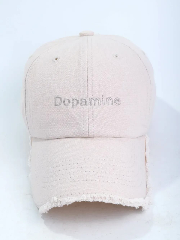 Кепка форхед з написом "Dopamine" унісекс айворі ST2014-3